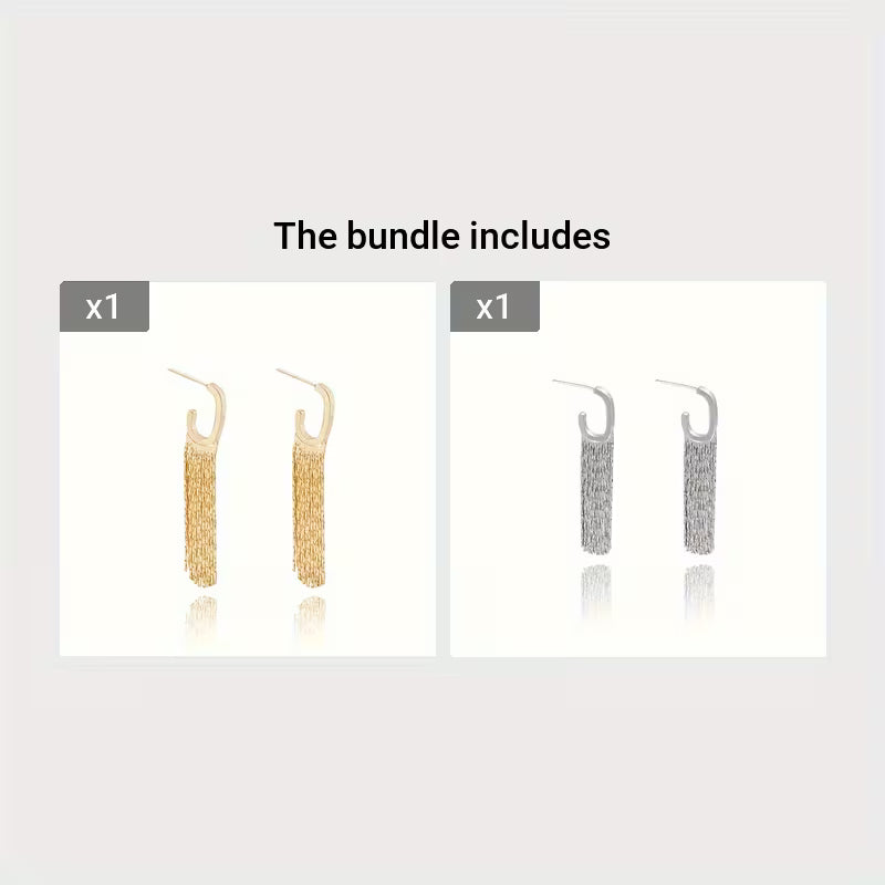 Boucles d’Oreilles Dorées à Glands Géométriques Luxe