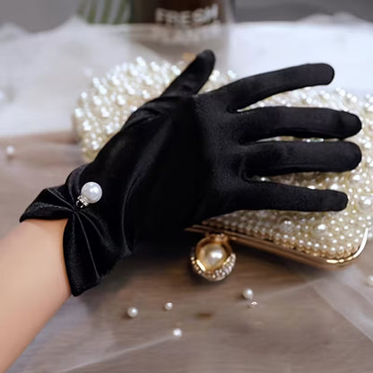 Margaret Pearl Noir Gloves